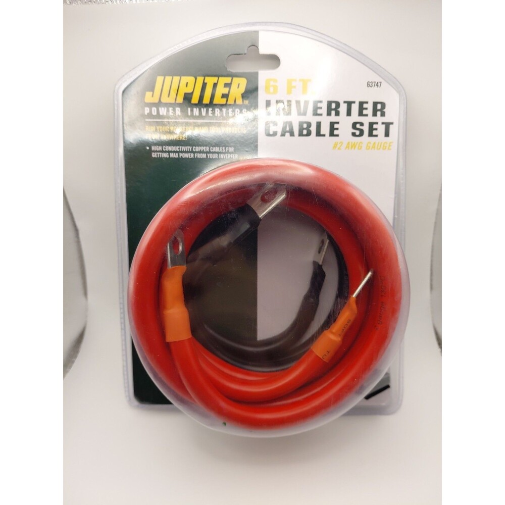 Jupiter Power Inverters 6" Inverter Cable Set. 2 AWG